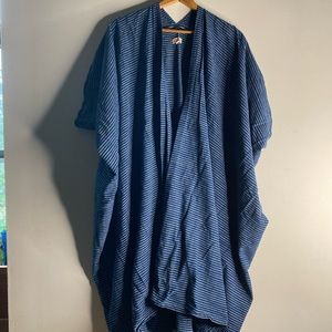 Handmade, Artisan Dune Robe, indigo/white stripes